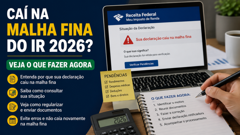 Caí na malha fina do IR 2026? Veja o que fazer agora