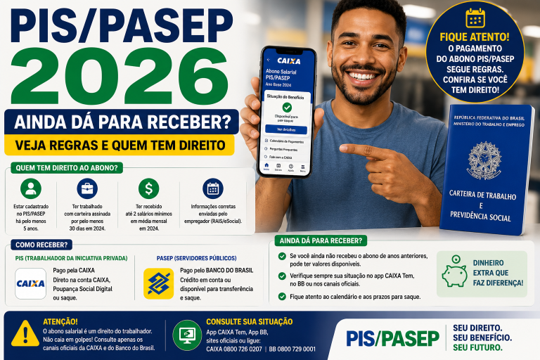PIS/PASEP 2026: quem tem direito, valores e calendário