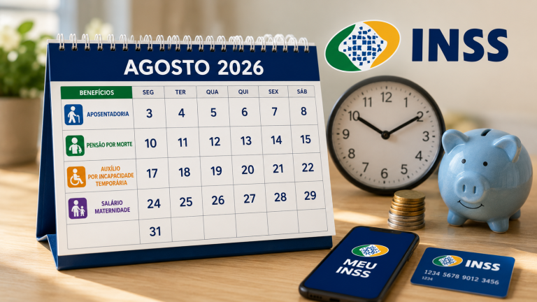 Calendário INSS agosto 2026: datas de pagamento por benefício