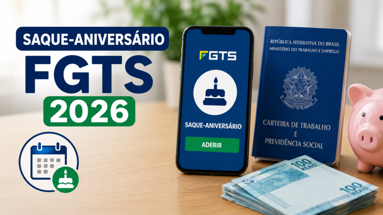 Saque-aniversário do FGTS 2026: como aderir e vale a pena?