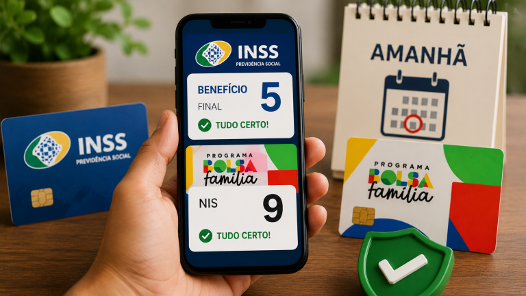 INSS final 5 e Bolsa Família NIS 9 caem amanhã: confirme agora se está tudo certo